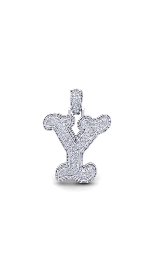Silver Initial Pendant with Necklace