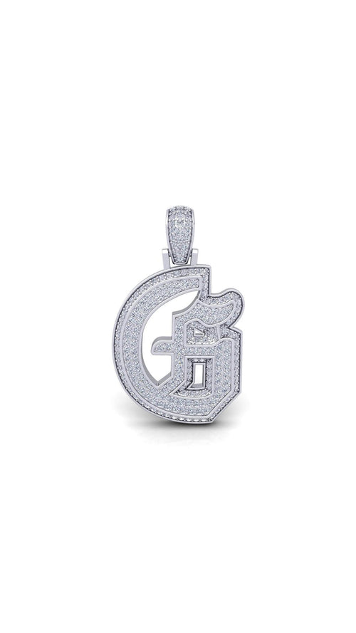Silver Initial Pendant with Necklace
