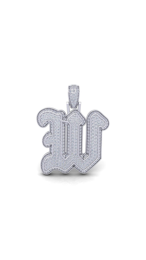 Silver Initial Pendant with Necklace