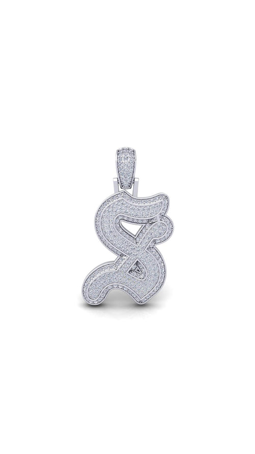 Silver Initial Pendant with Necklace