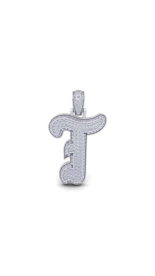 Silver Initial Pendant with Necklace