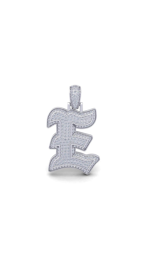 Silver Initial Pendant with Necklace