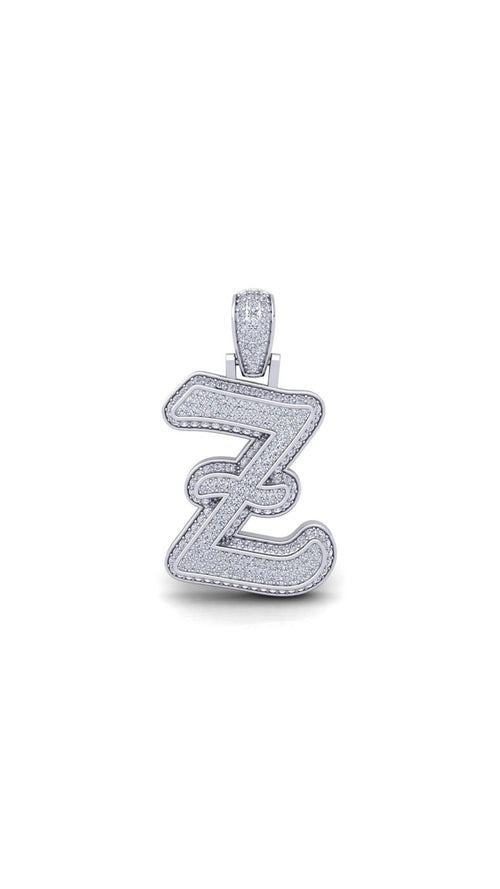 Silver Initial Pendant with Necklace