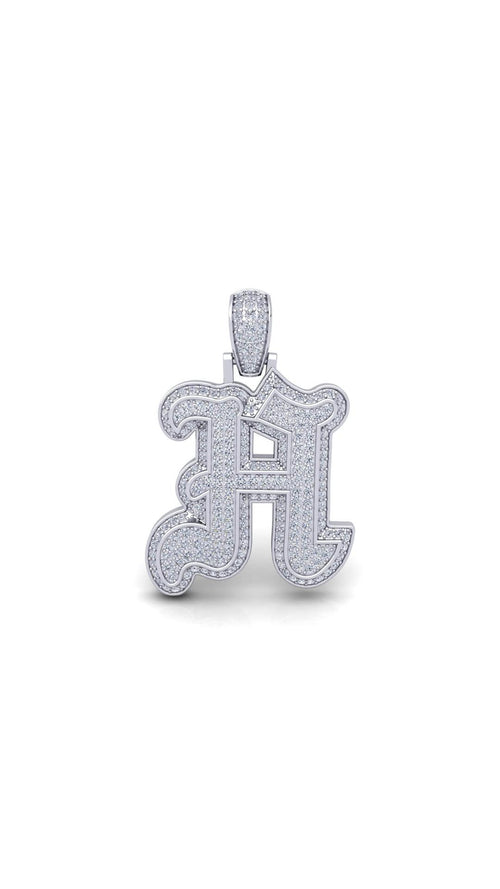 Silver Initial Pendant with Necklace