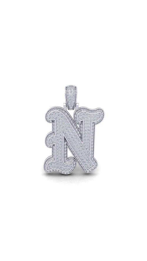 Silver Initial Pendant with Necklace