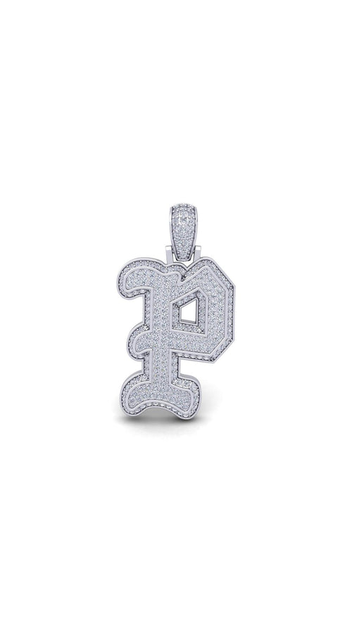 Silver Initial Pendant with Necklace