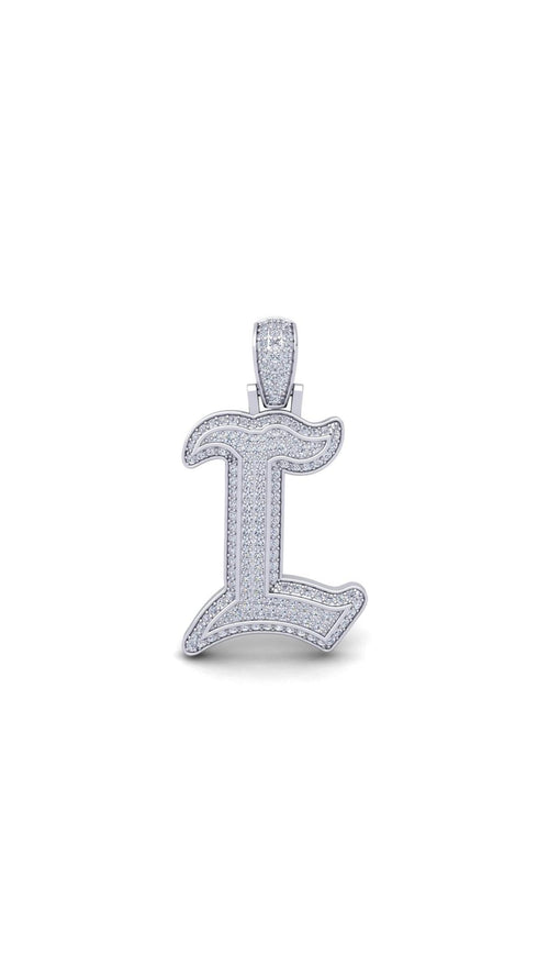Silver Initial Pendant with Necklace