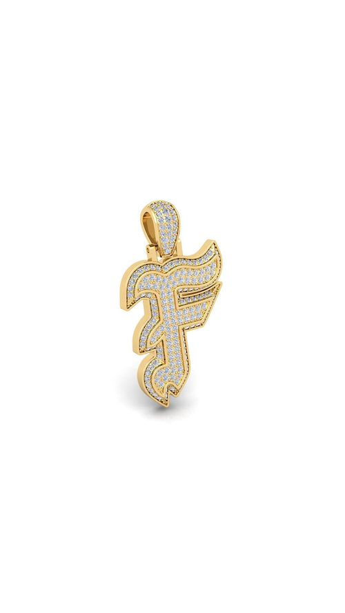 Gold Initial Pendant with Necklace