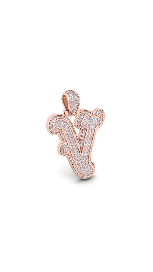 Rose Gold Initial Pendant with Necklace