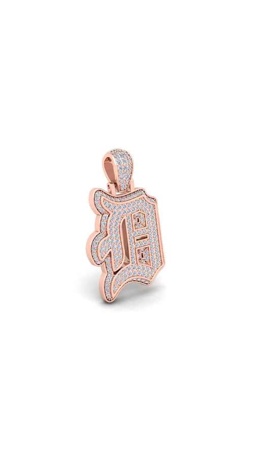 Rose Gold Initial Pendant with Necklace