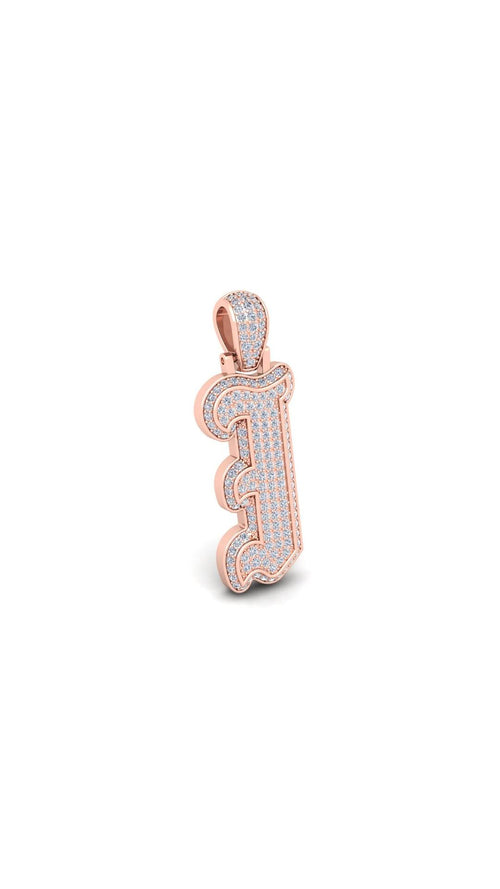 Rose Gold Initial Pendant with Necklace