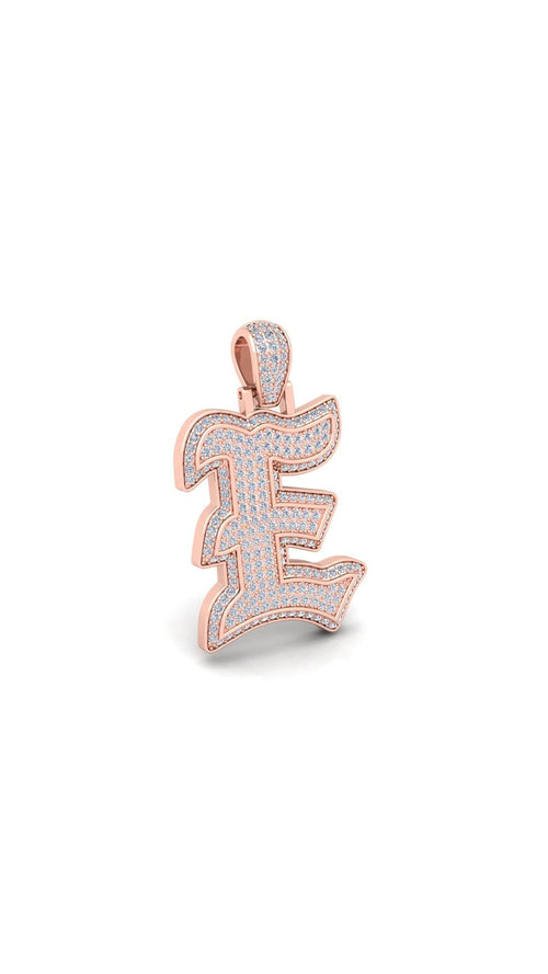 Rose Gold Initial Pendant with Necklace