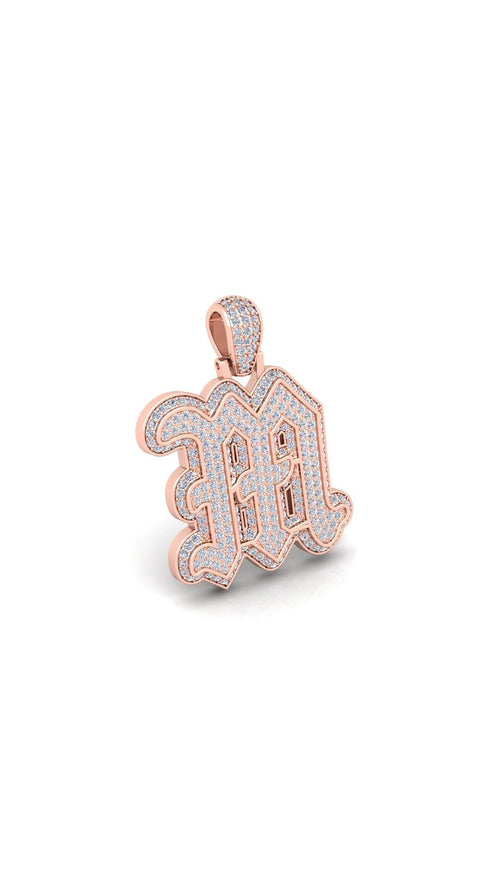Rose Gold Initial Pendant with Necklace