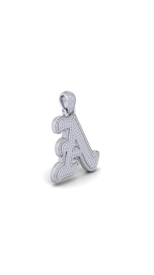 Silver Initial Pendant with Necklace