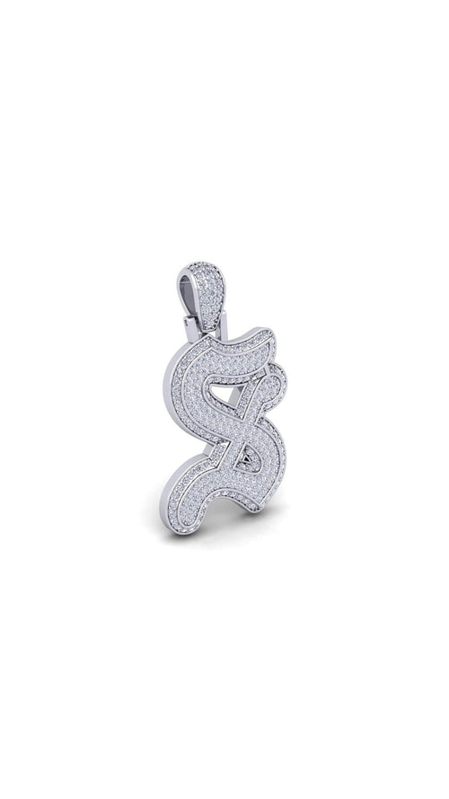 Silver Initial Pendant with Necklace
