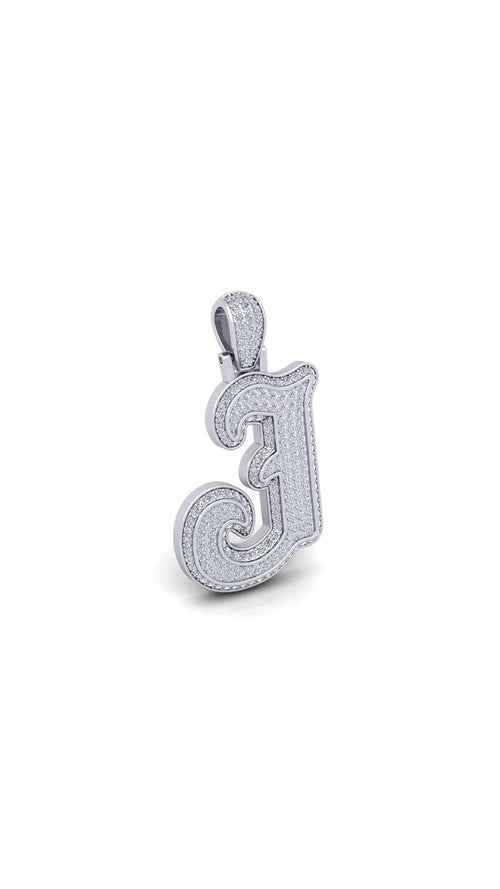 Silver Initial Pendant with Necklace