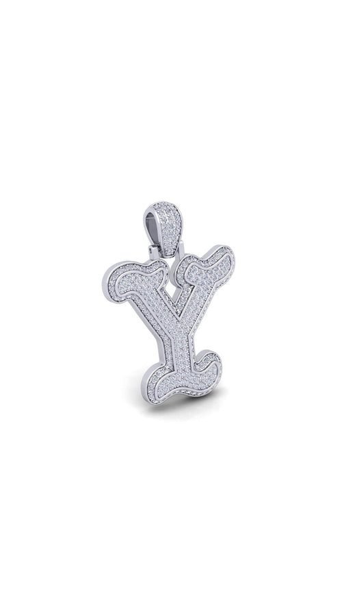 Silver Initial Pendant with Necklace