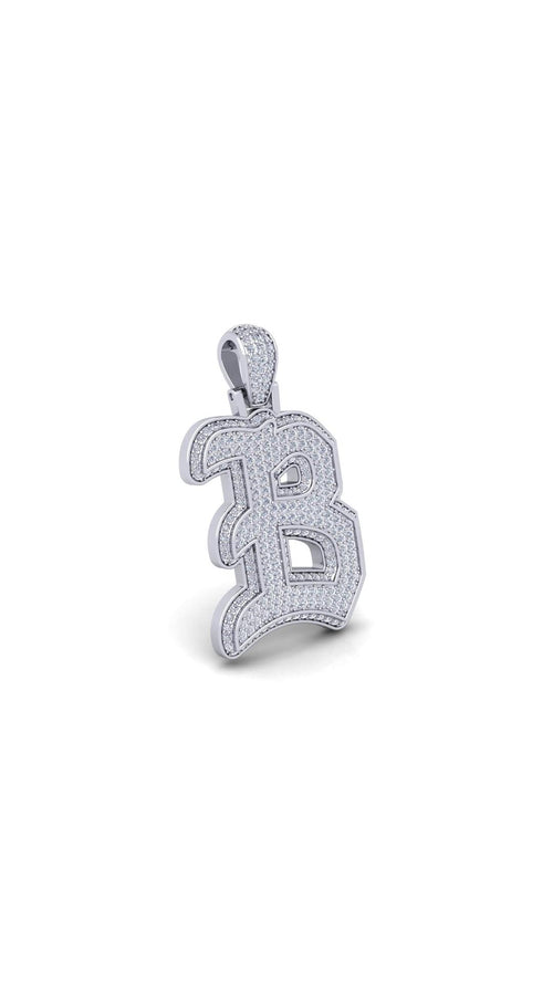 Silver Initial Pendant with Necklace