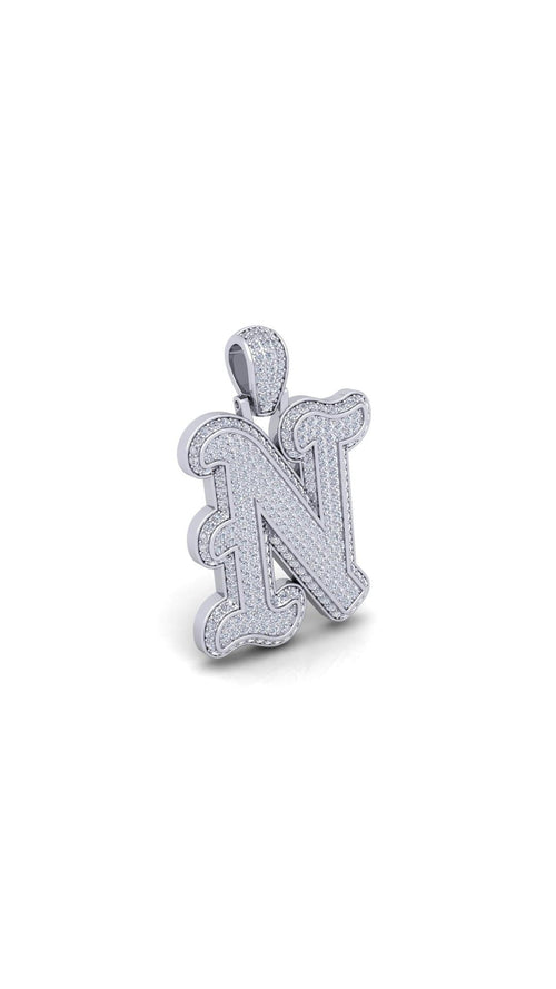 Silver Initial Pendant with Necklace