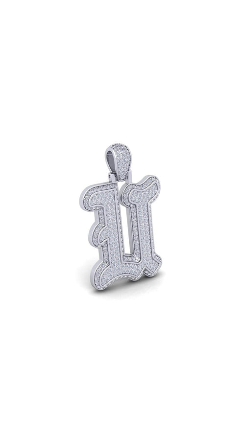 Silver Initial Pendant with Necklace