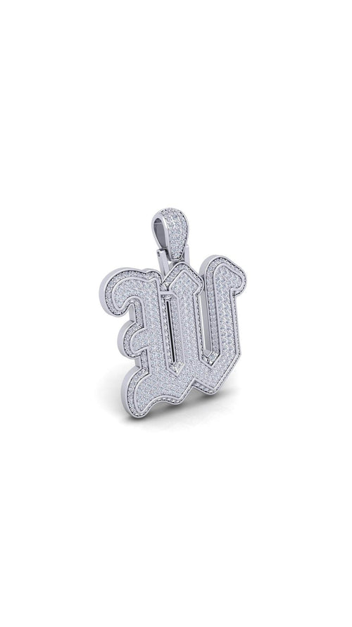 Silver Initial Pendant with Necklace