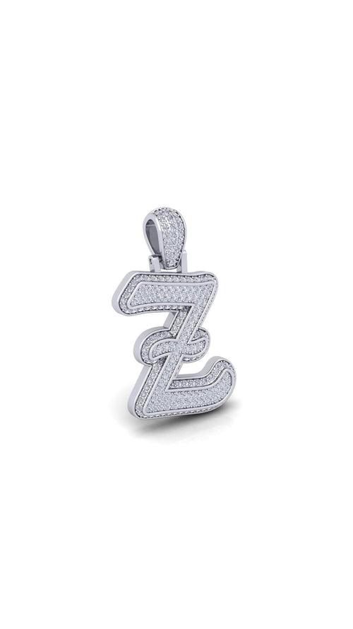 Silver Initial Pendant with Necklace