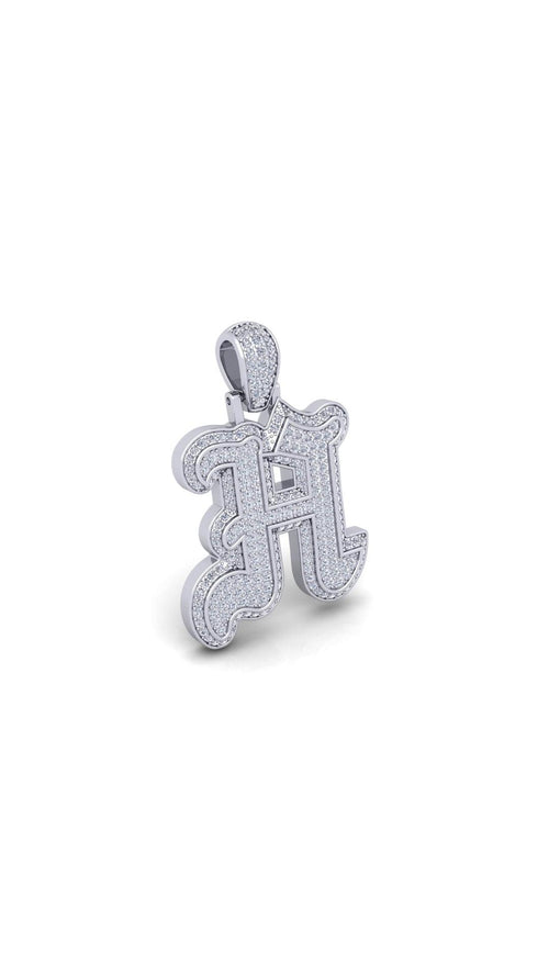 Silver Initial Pendant with Necklace