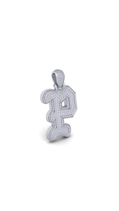Silver Initial Pendant with Necklace