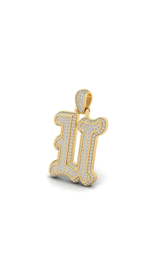 Gold Initial Pendant with Necklace