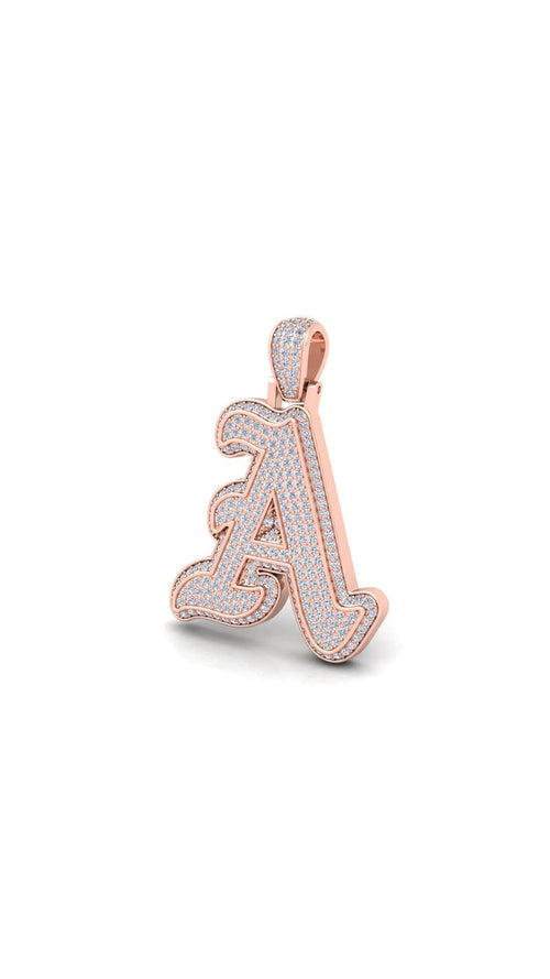Rose Gold Initial Pendant with Necklace