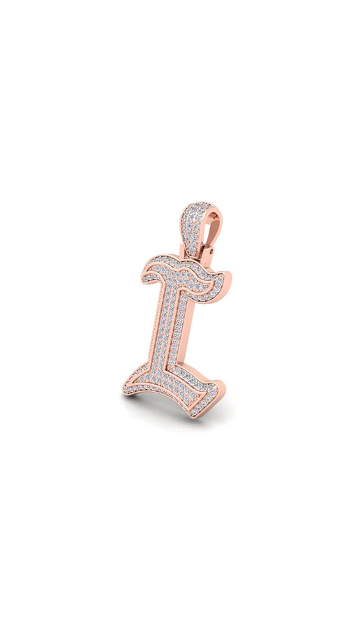 Rose Gold Initial Pendant with Necklace