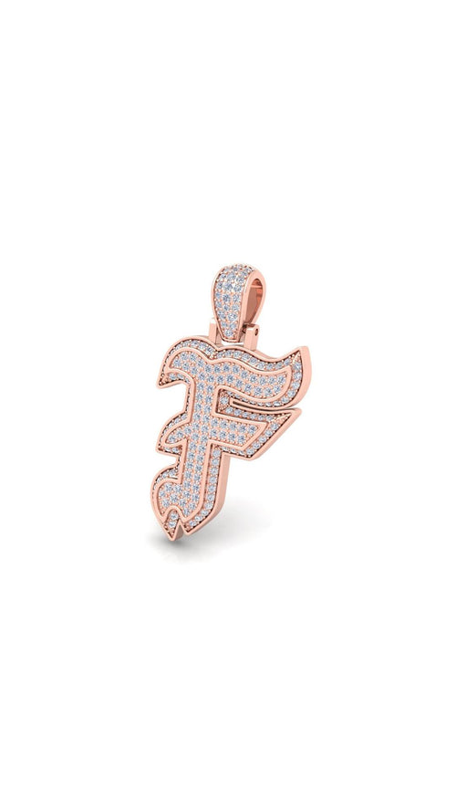 Rose Gold Initial Pendant with Necklace