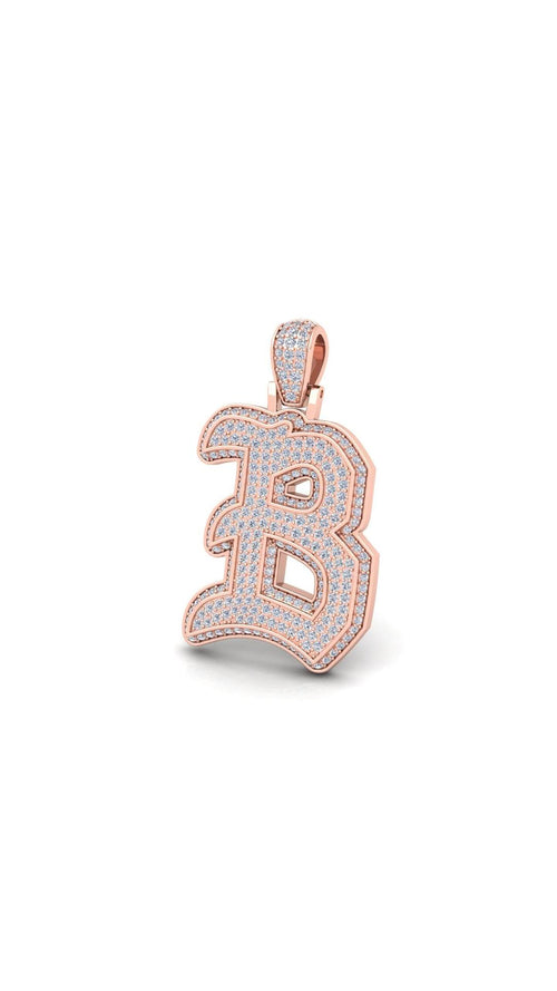 Rose Gold Initial Pendant with Necklace