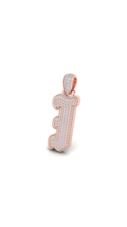 Rose Gold Initial Pendant with Necklace