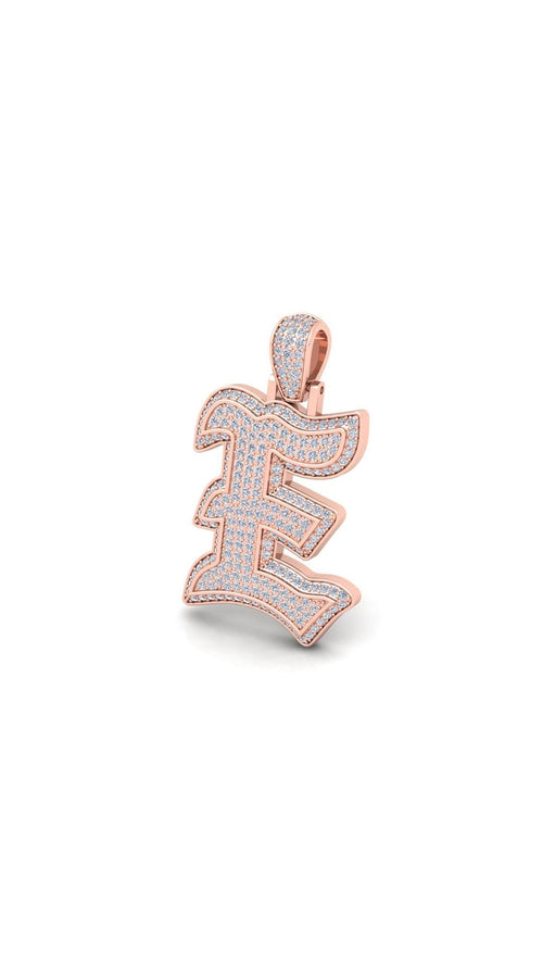 Rose Gold Initial Pendant with Necklace