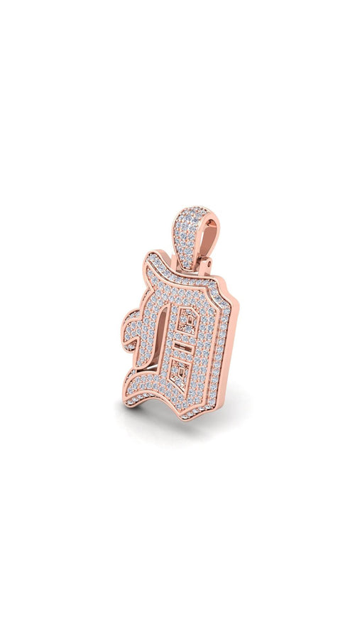 Rose Gold Initial Pendant with Necklace