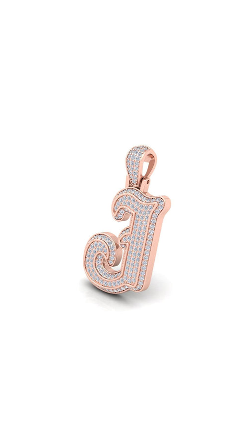 Rose Gold Initial Pendant with Necklace