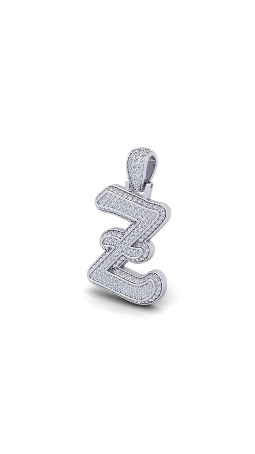 Silver Initial Pendant with Necklace