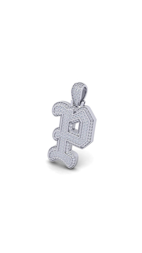 Silver Initial Pendant with Necklace