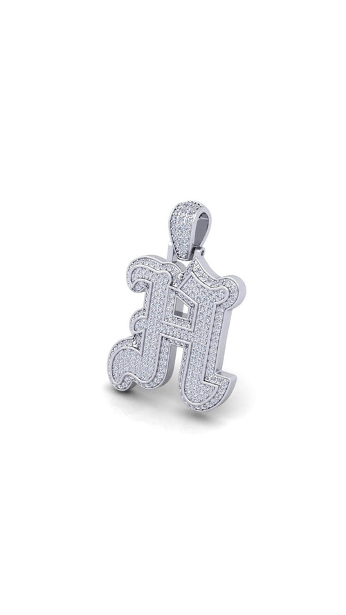 Silver Initial Pendant with Necklace