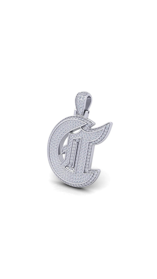 Silver Initial Pendant with Necklace
