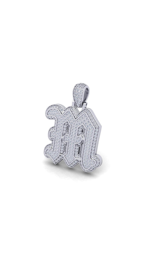 Silver Initial Pendant with Necklace