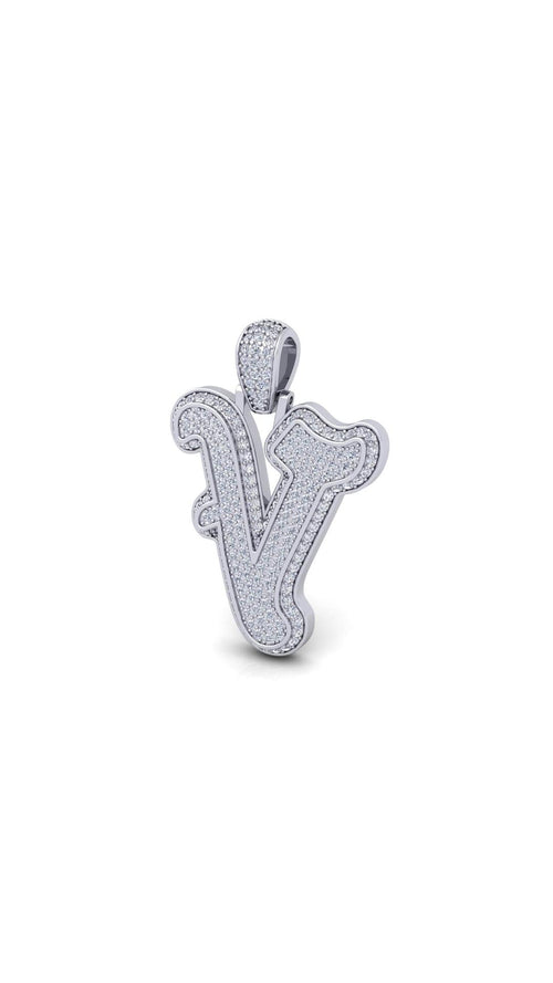 Silver Initial Pendant with Necklace