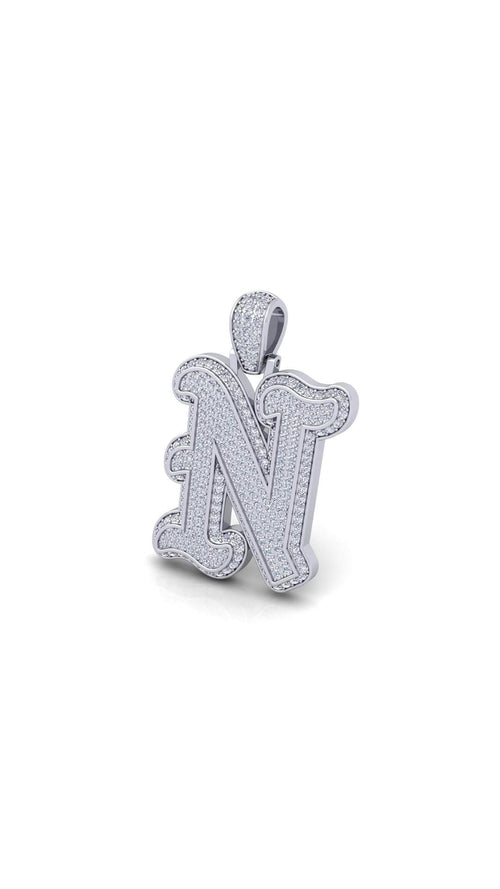 Silver Initial Pendant with Necklace