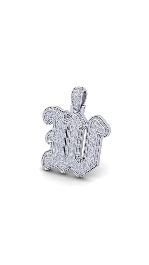 Silver Initial Pendant with Necklace