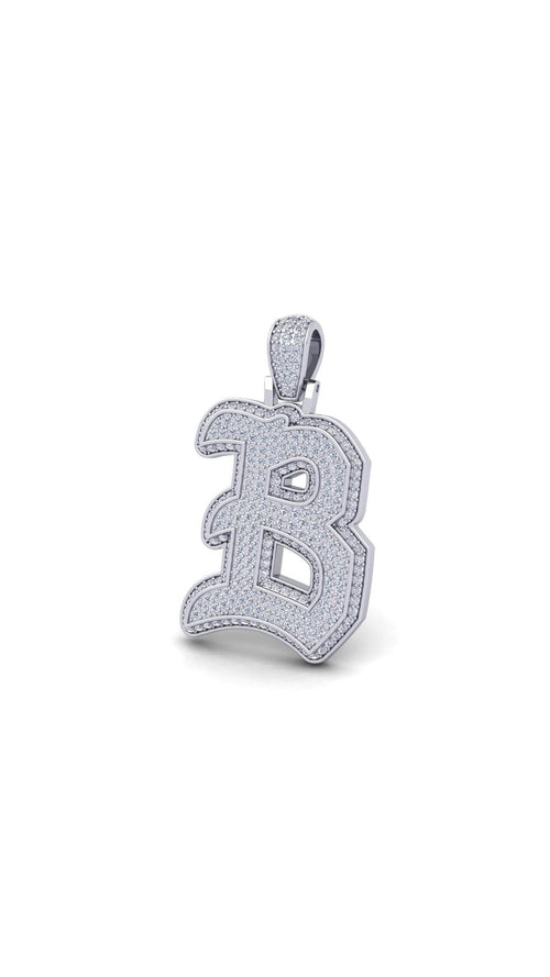 Silver Initial Pendant with Necklace