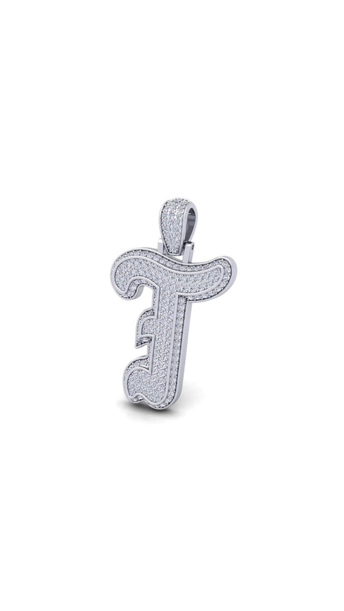 Silver Initial Pendant with Necklace