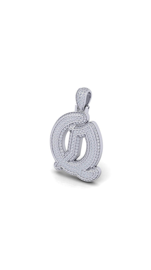 Silver Initial Pendant with Necklace