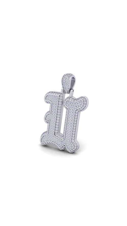 Silver Initial Pendant with Necklace