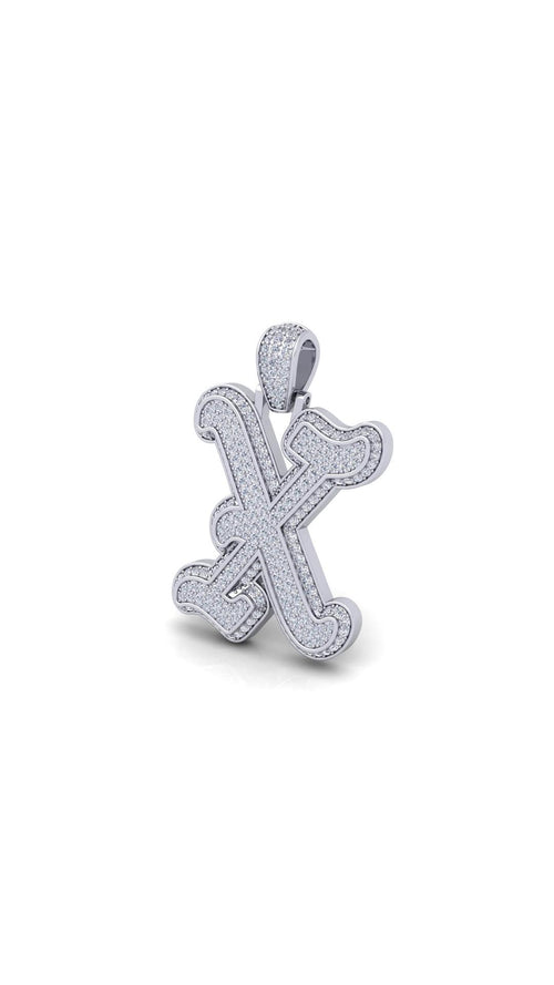 Silver Initial Pendant with Necklace